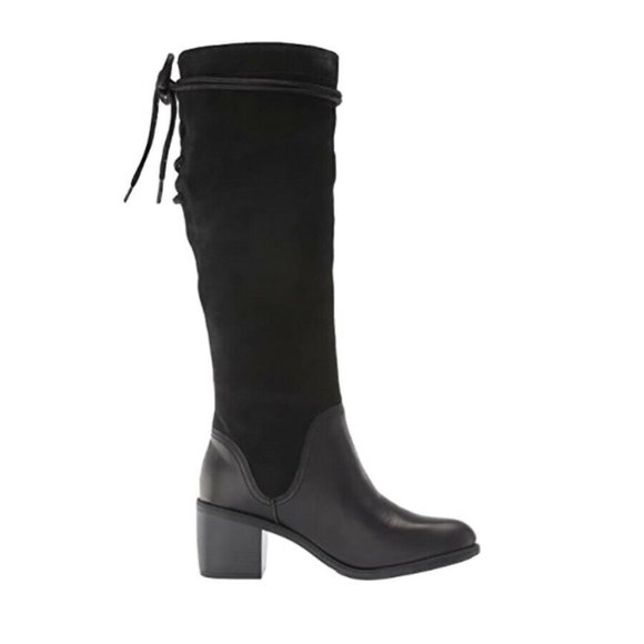 Timberland Women's Tall Slouch Leather Knee High BlackBootsA1Z4TALL SIZES